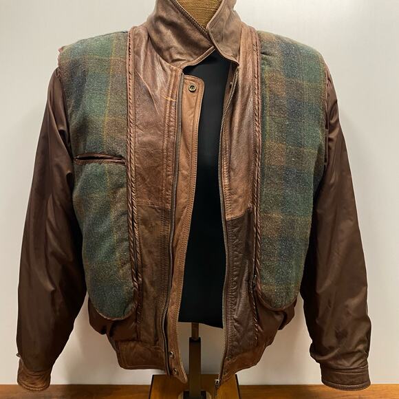Wilsons Adventure Bound AB Brown Leather Bomber Jacket Thinsulate Lined Men's L - Picture 4 of 13
